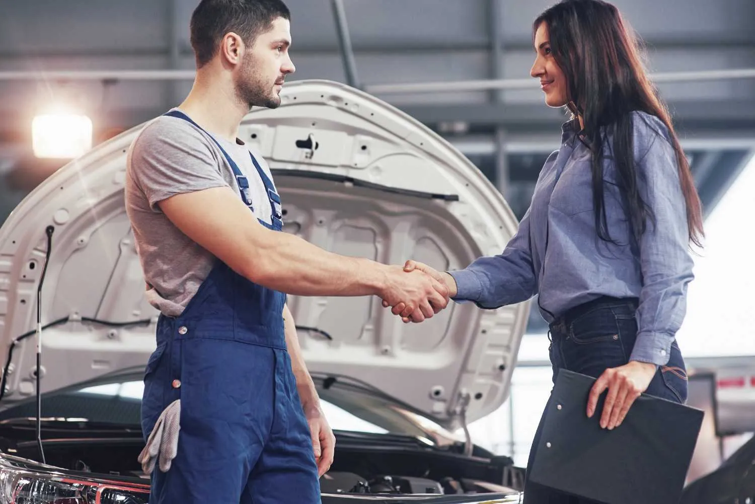 Vehicle mechanic working